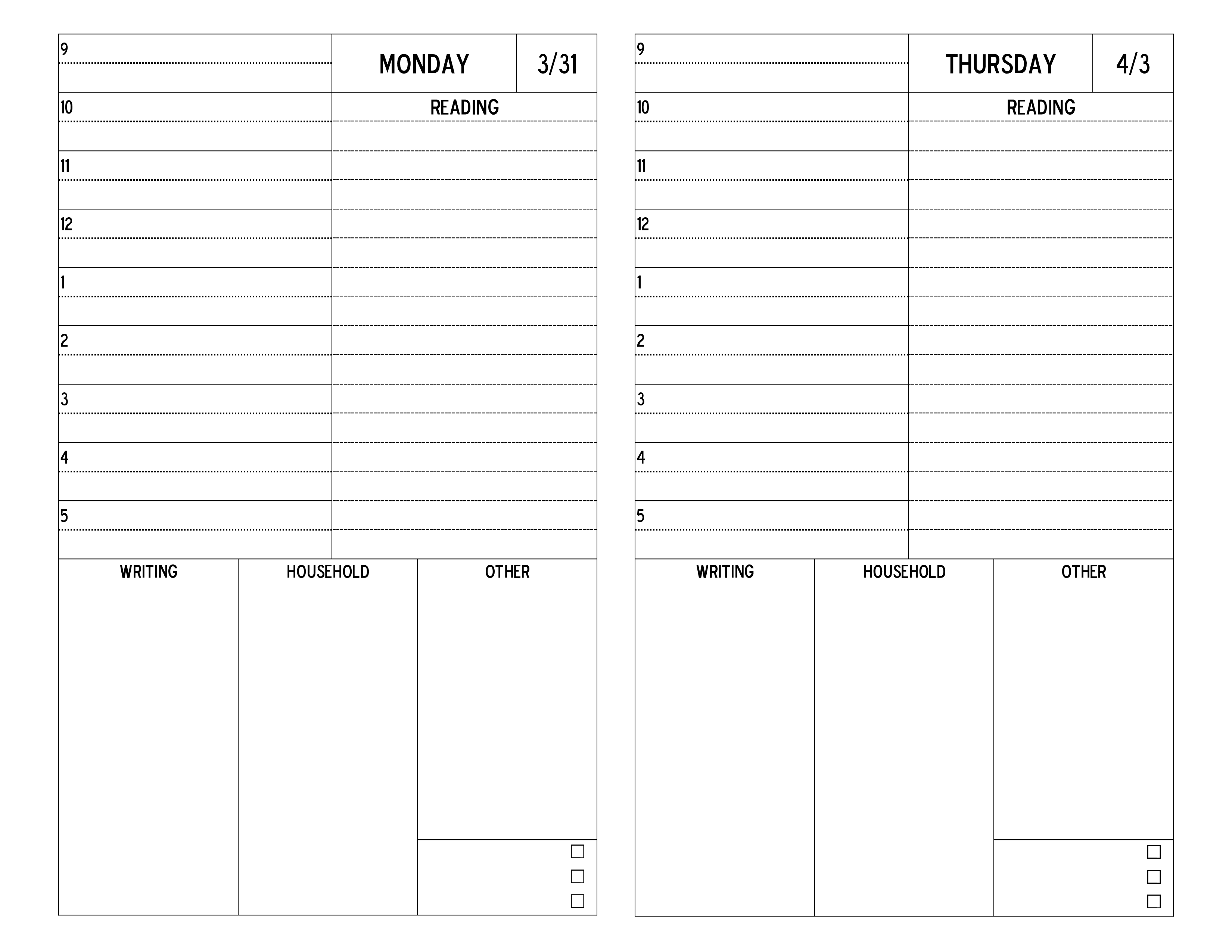 grad student daily planner plantilla imagen principal