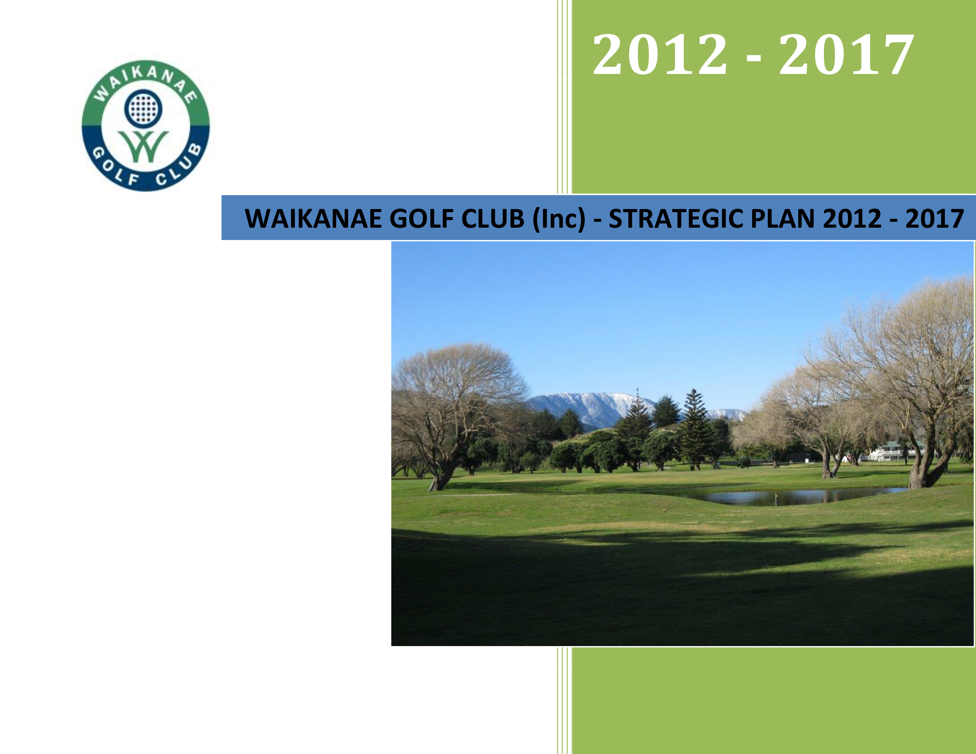 Golf Club Strategic Marketing Plan 模板