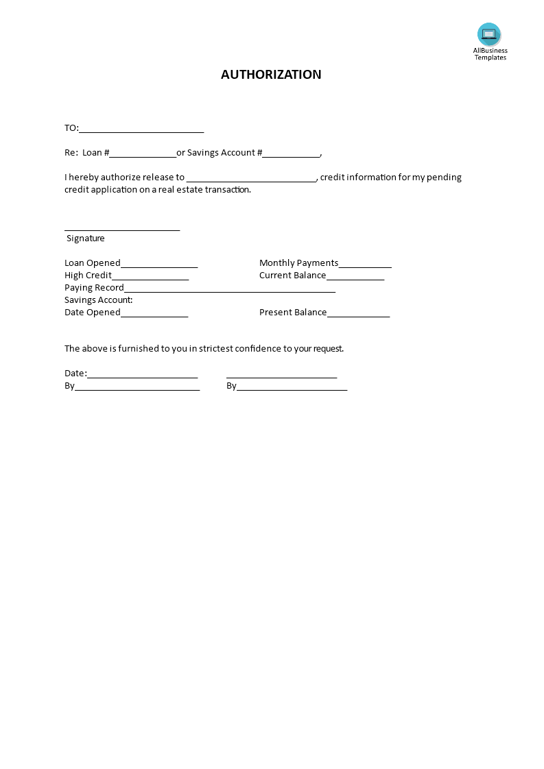 authorization to release funds template