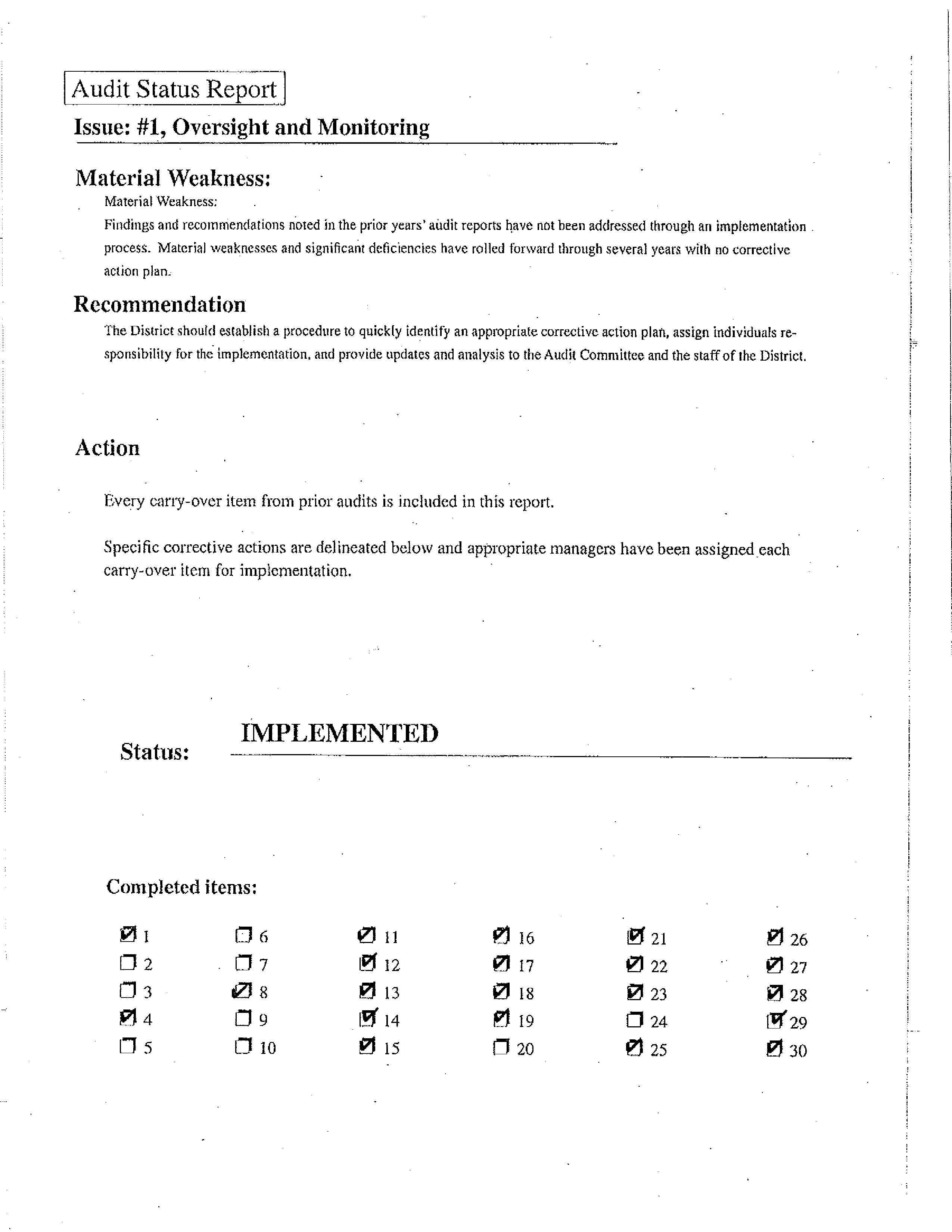 Sample Audit Status main image