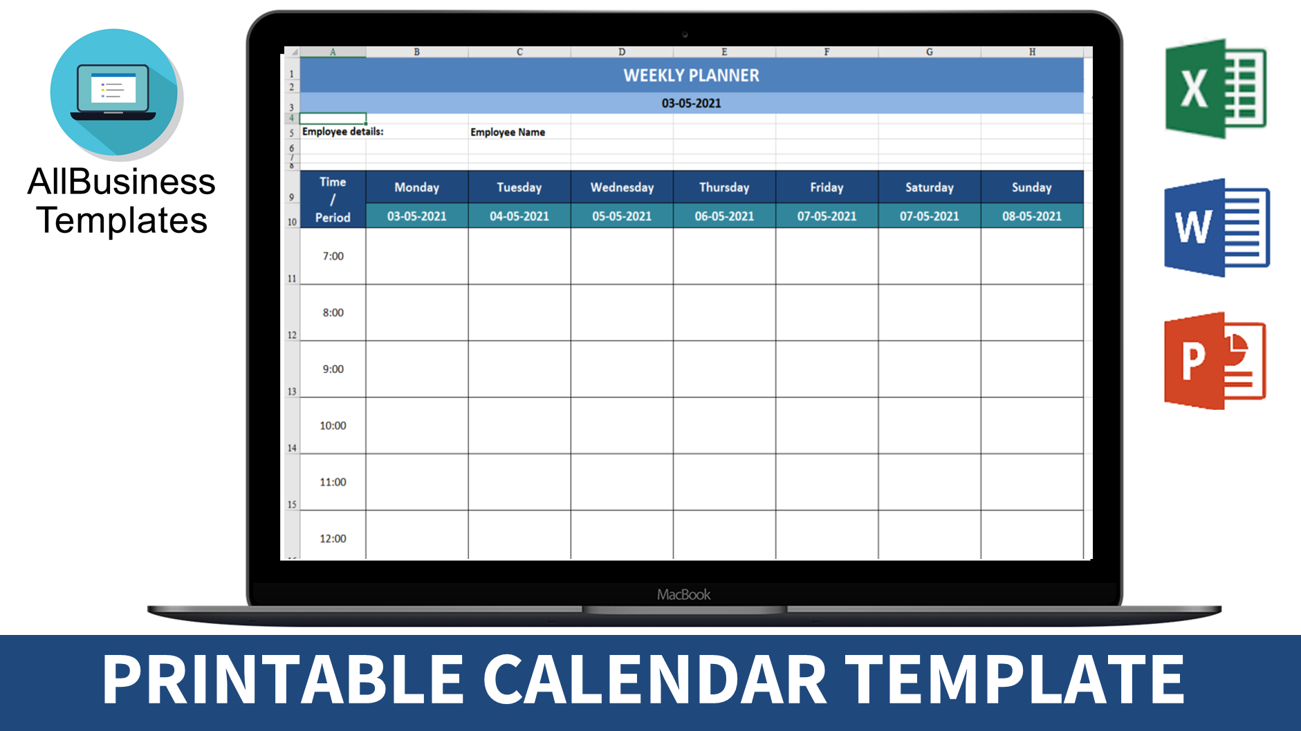 Free Printable Calendar Template 模板