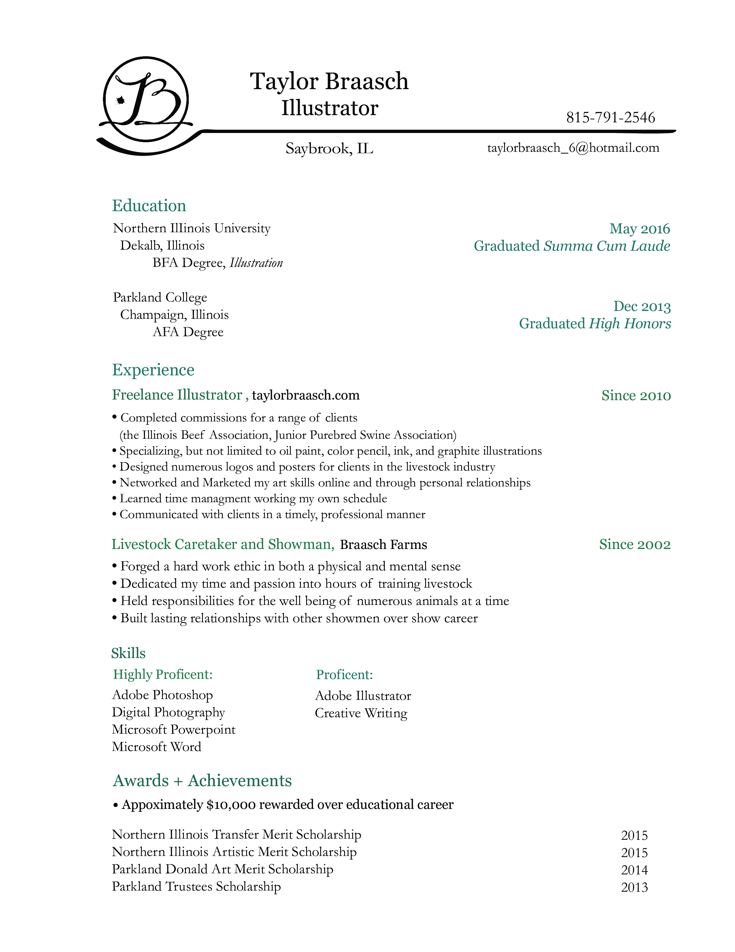 Illustrator Resume main image