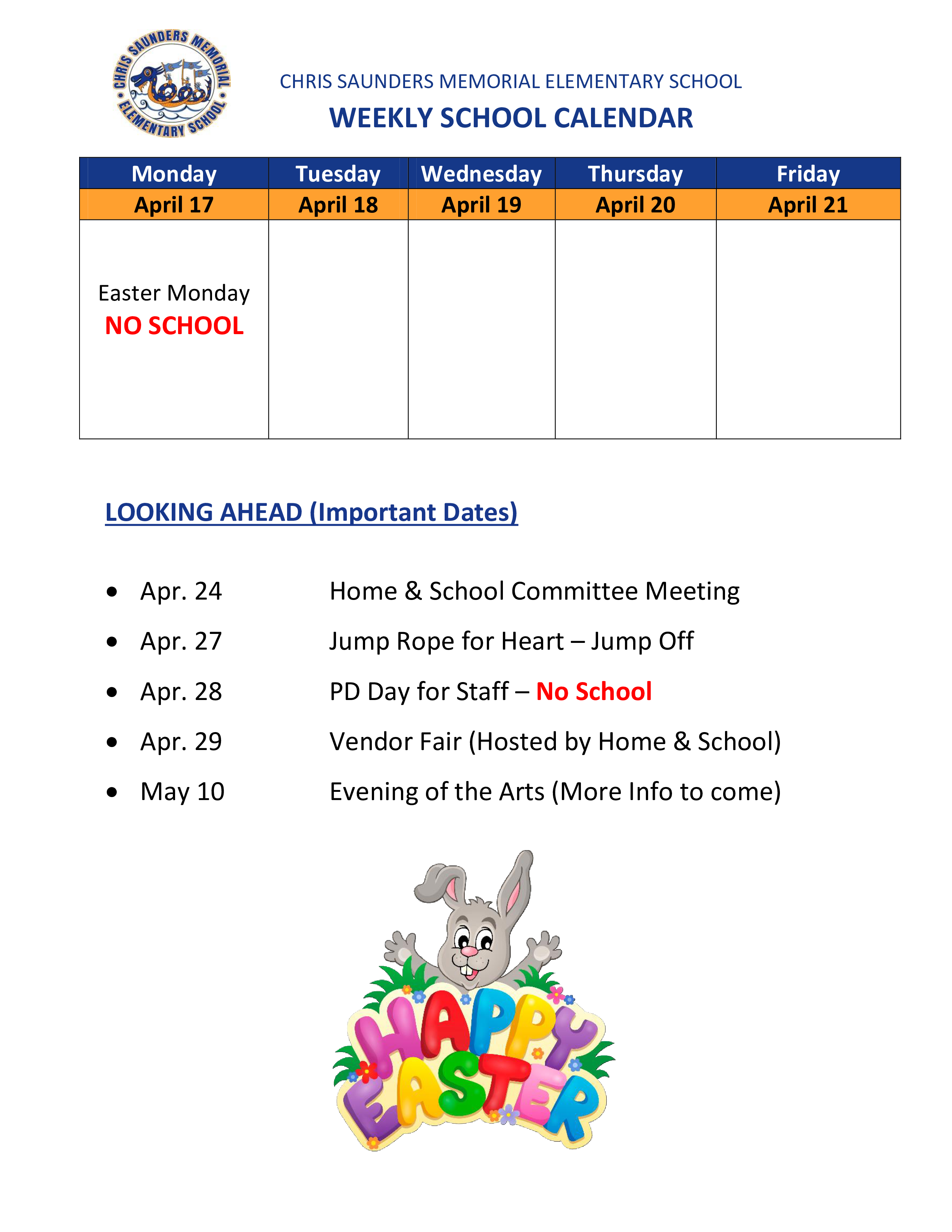 weekly school calendar plantilla imagen principal