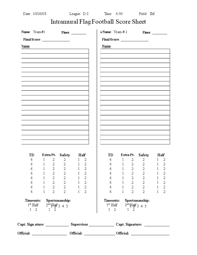 football score sheet template