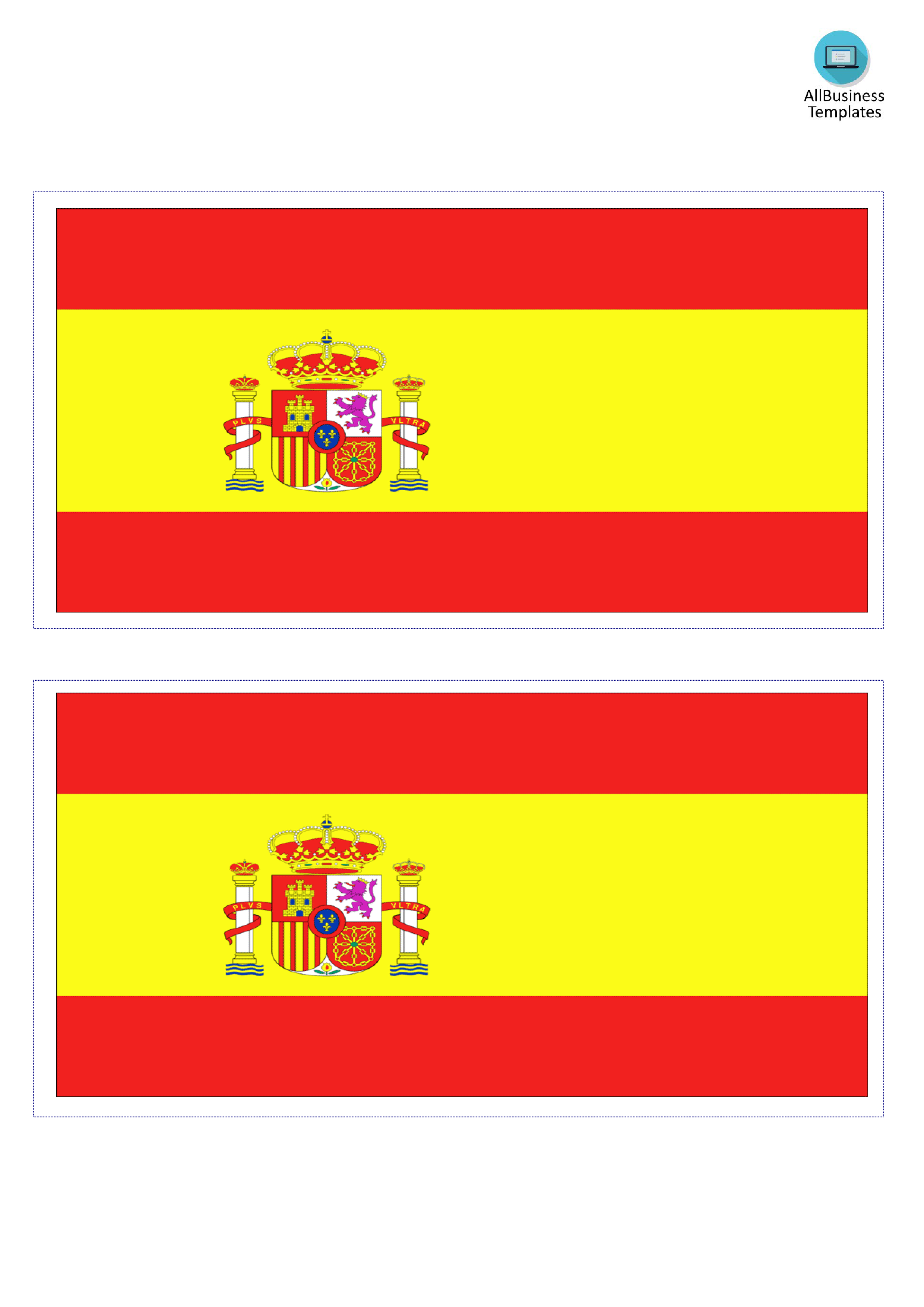 spain flag template