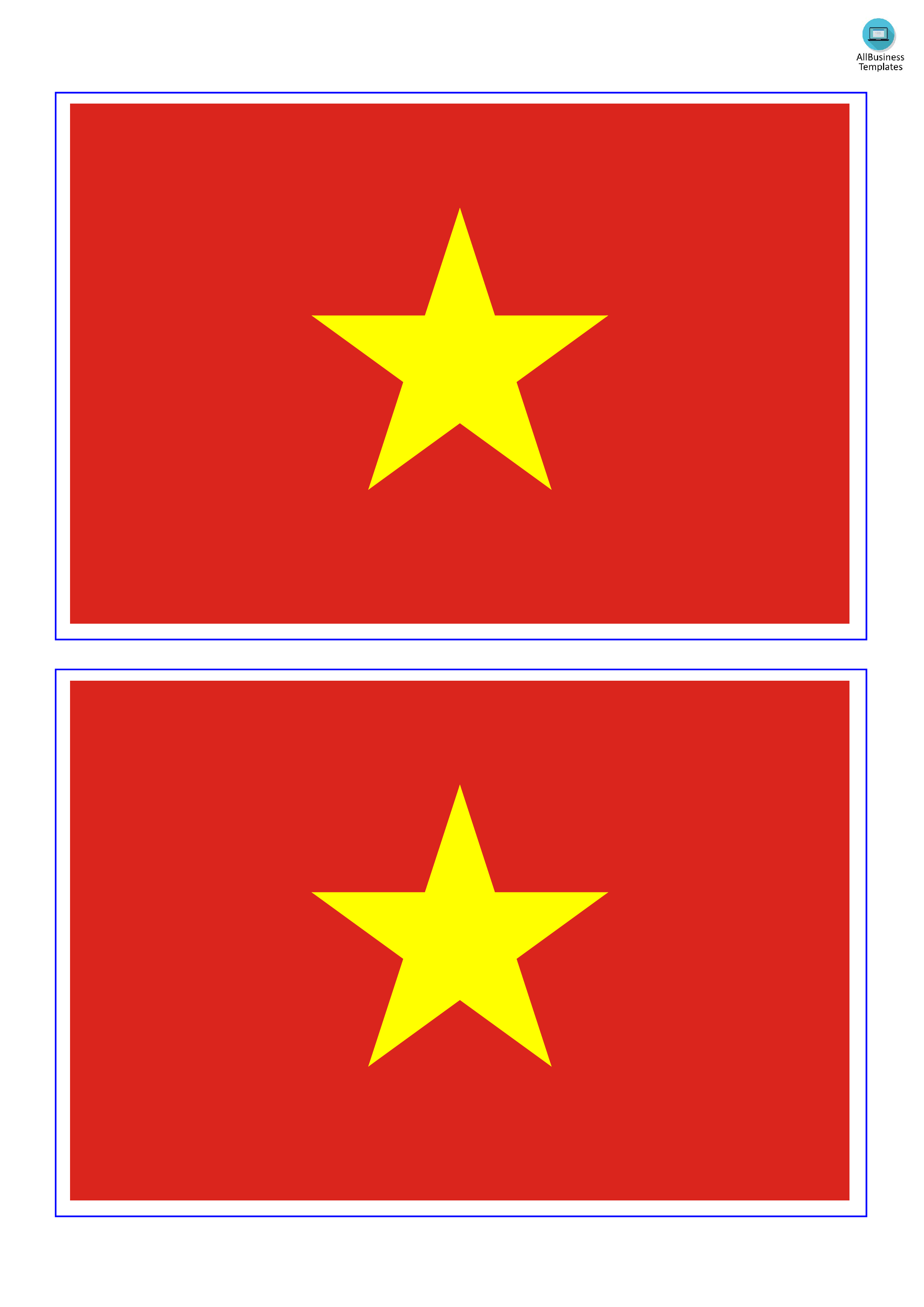 vietnam flag template