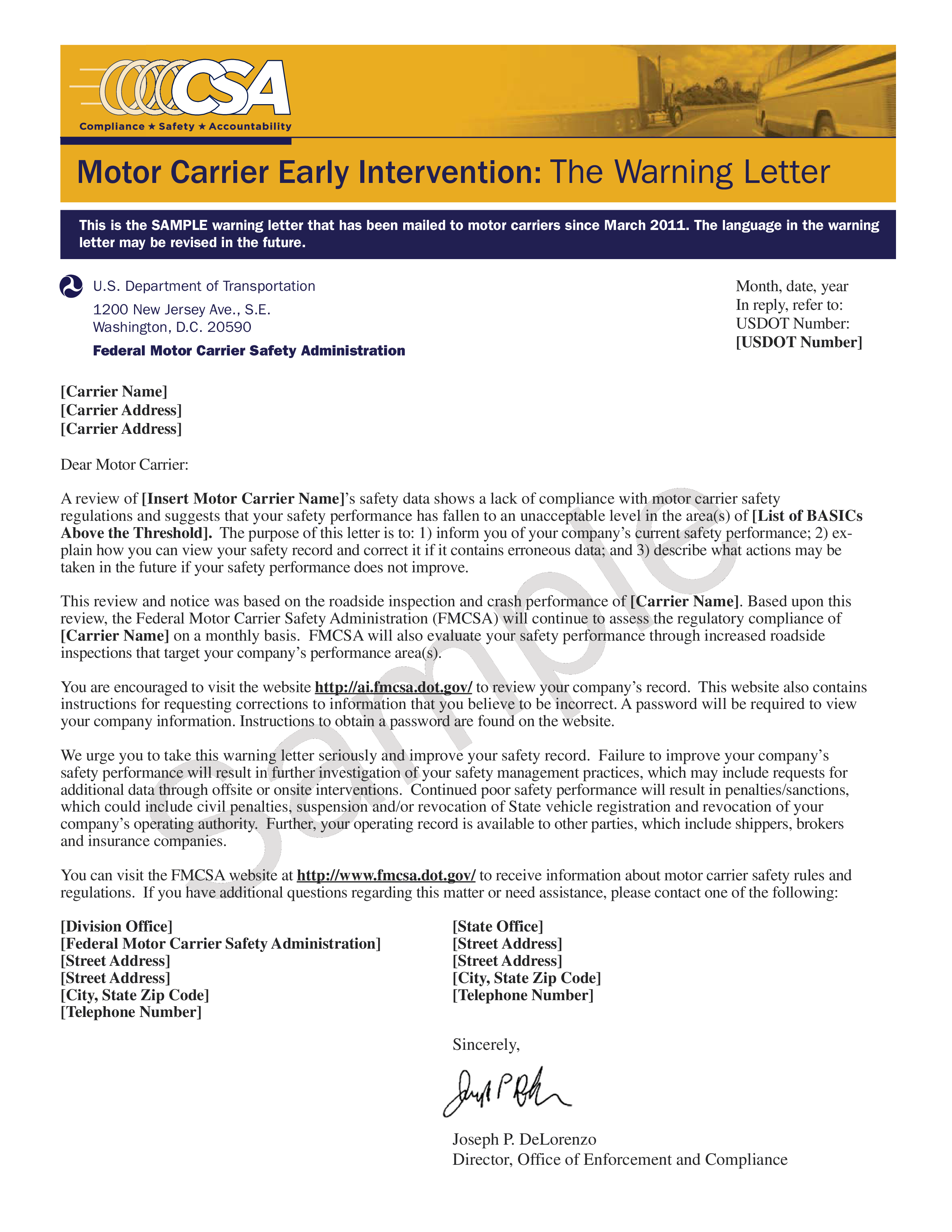 warning letter for violation of safety rules plantilla imagen principal