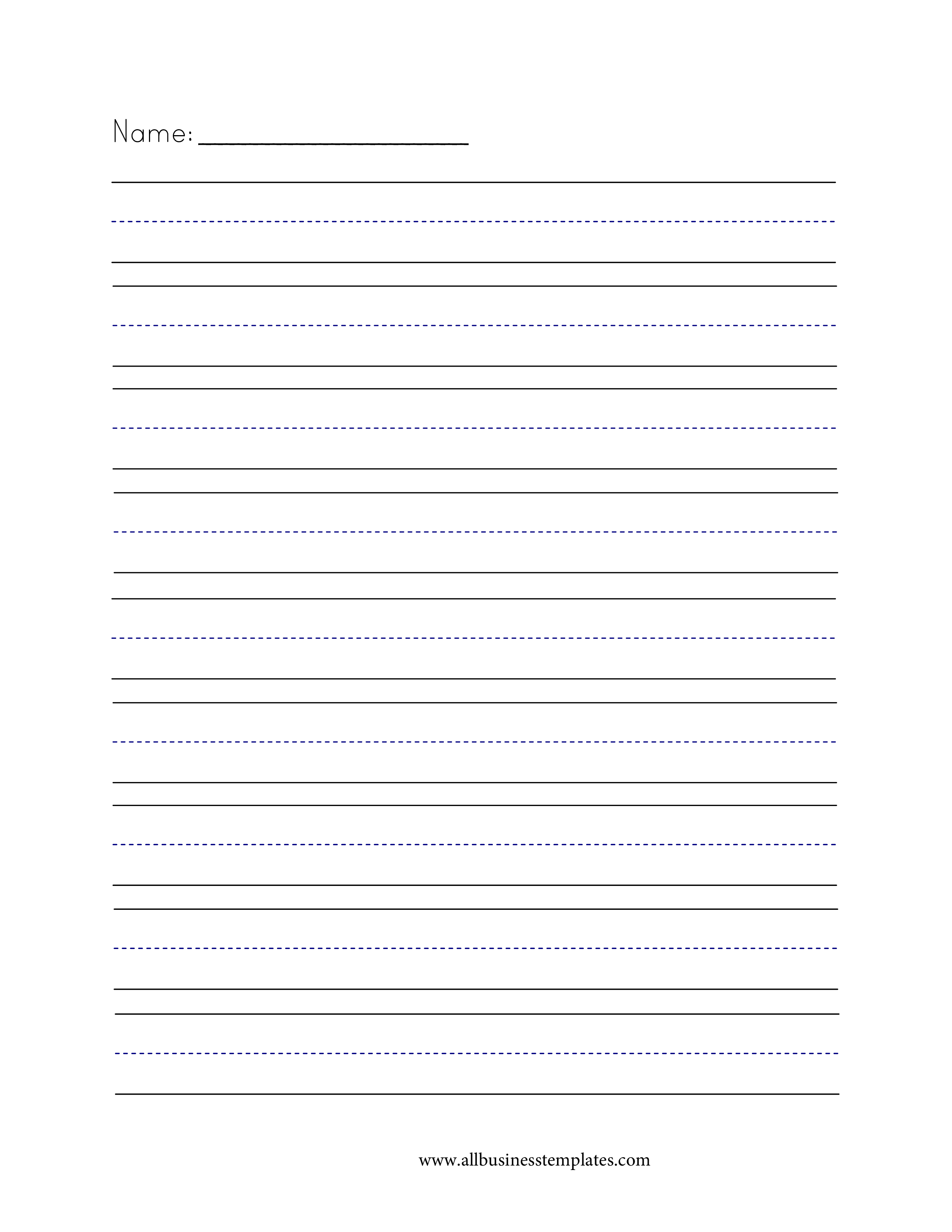 Writing paper large lines 模板