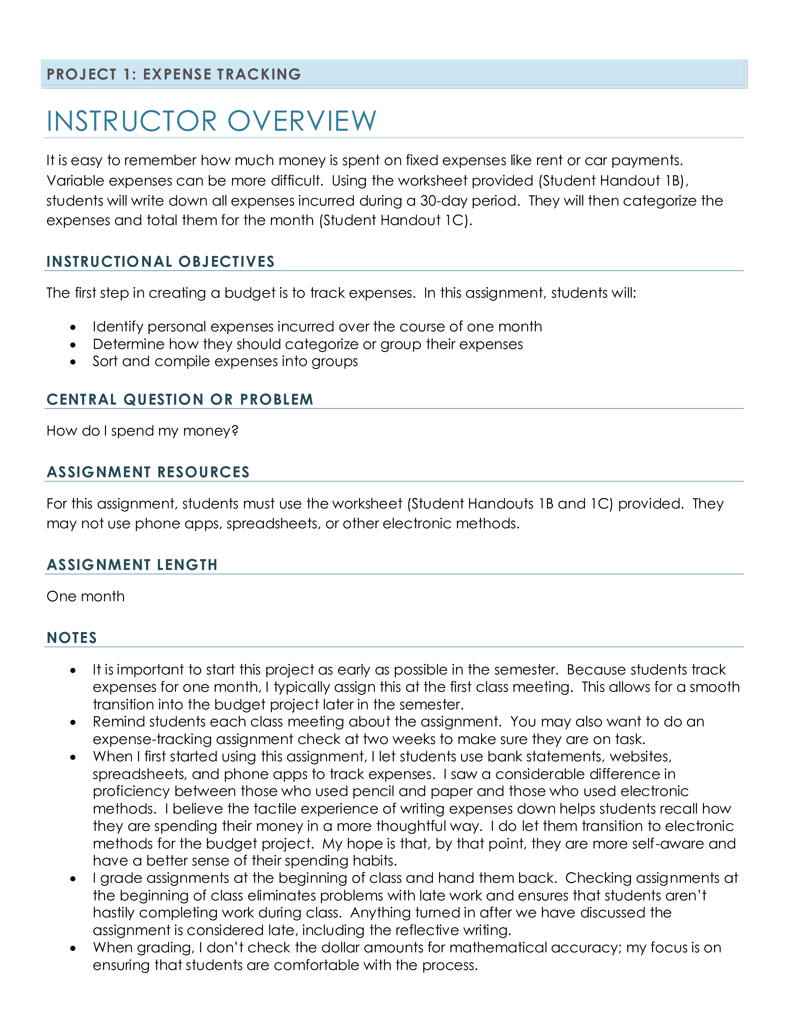 project expense tracking Hauptschablonenbild