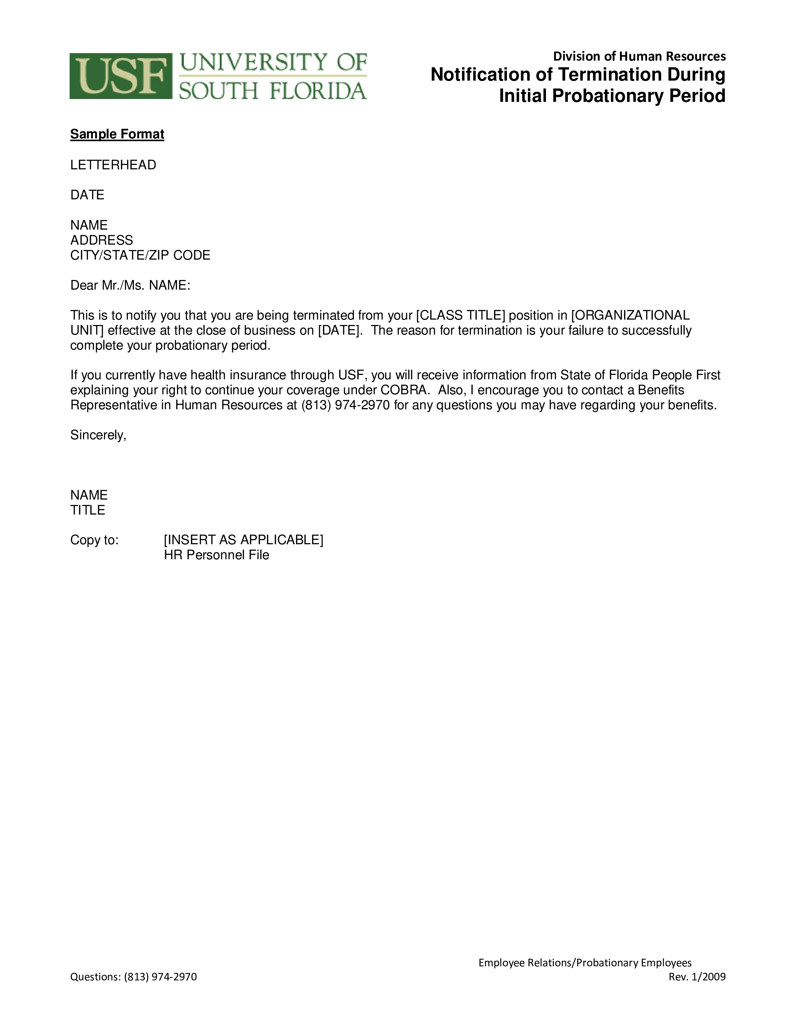 notify termination during initial probation Hauptschablonenbild